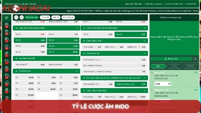 Tỷ lệ cược Indo - Cách đọc và quy đổi kèo Indonesia chuẩn xác 3 Tỷ lệ cược âm Indo